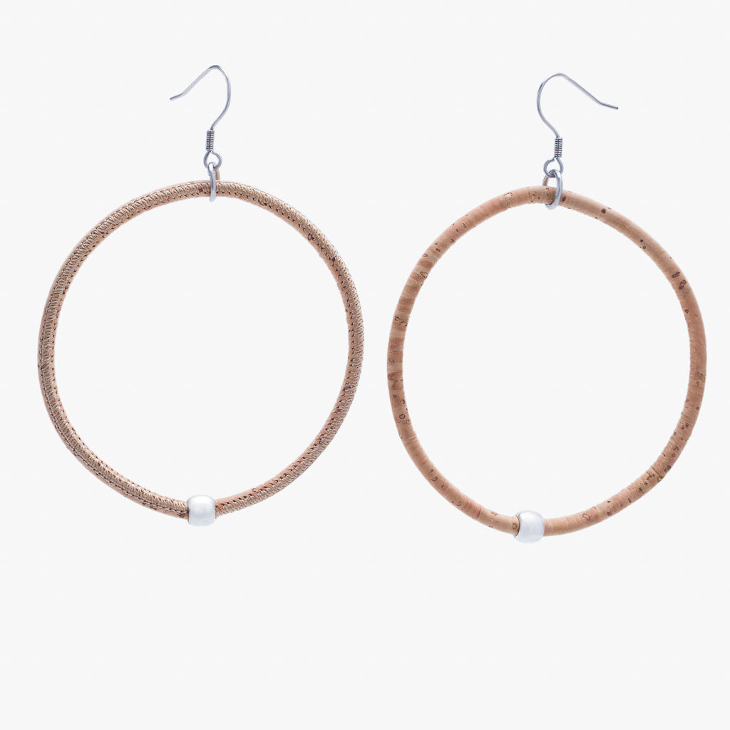 Artelusa Cork Hoop Earrings
