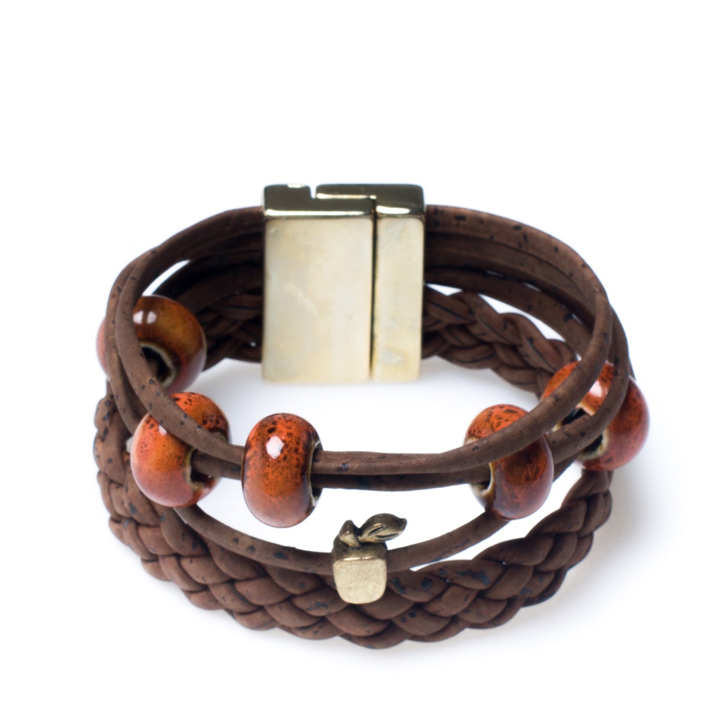 Brown Braided Cork Bracelet | HowCork - The Cork Marketplace