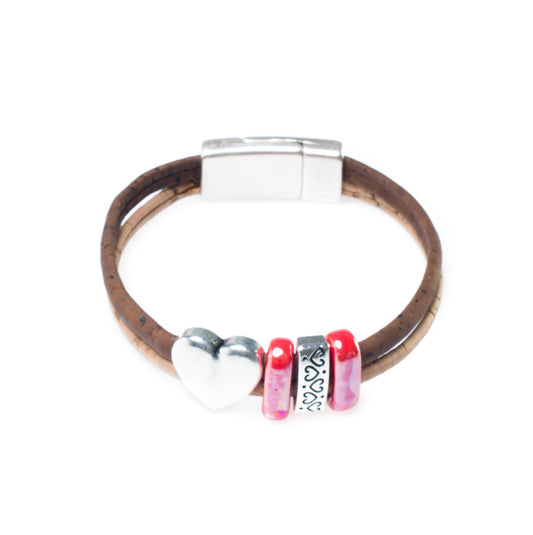 Heart Cork Bracelet | HowCork - The Cork Marketplace