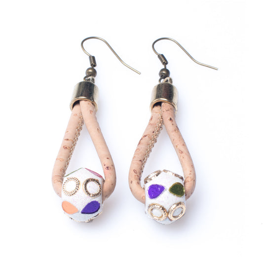 Cork Brilliant Bead Earrings | HowCork - The Cork Marketplace