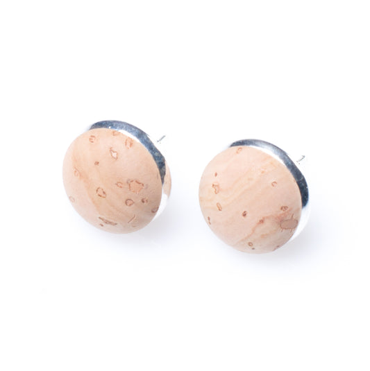 Cork Button Earrings | HowCork - The Cork Marketplace