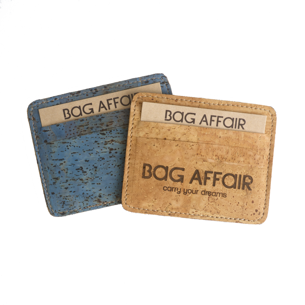 Bag Affair Cork Card Holder Gold and Green Cork