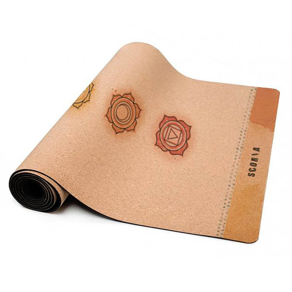 Scoria World Chakras Cork Yoga Mat