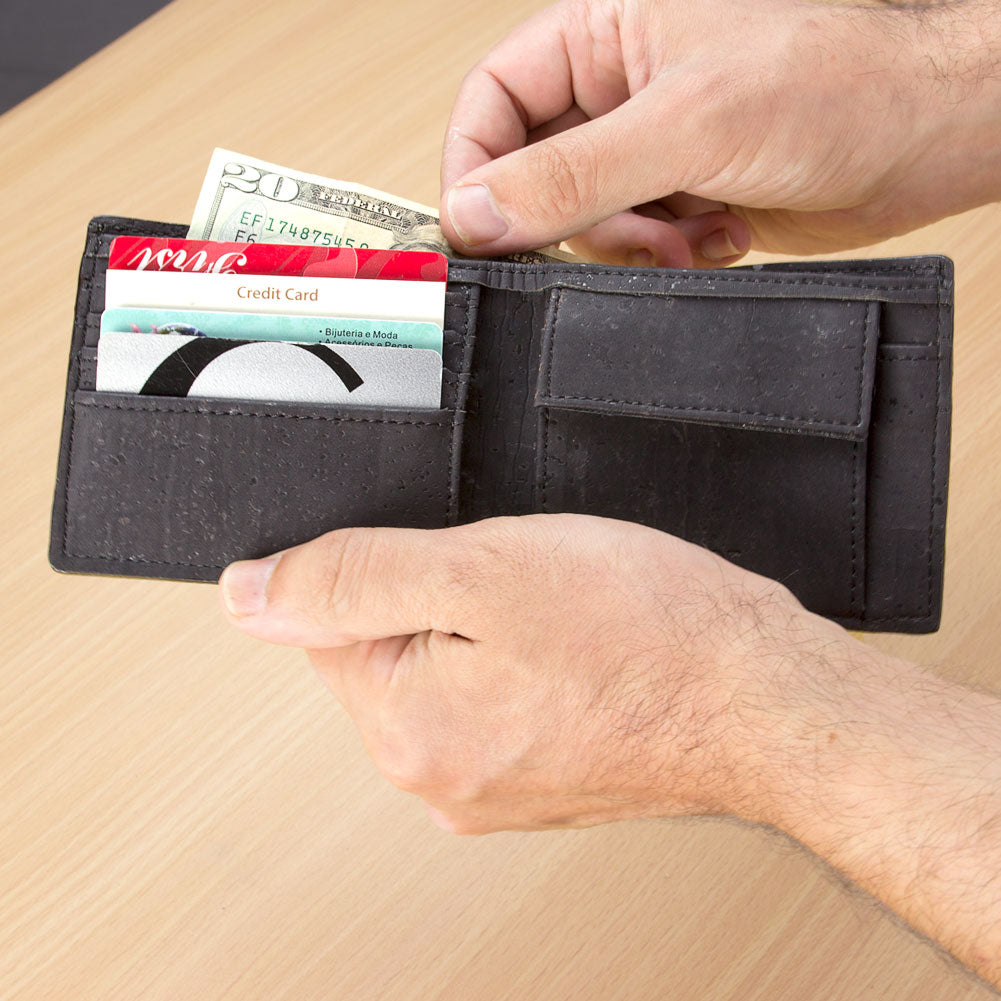 Men's Cork Wallet with Coin Pocket | HowCork - The Cork Marketplace
