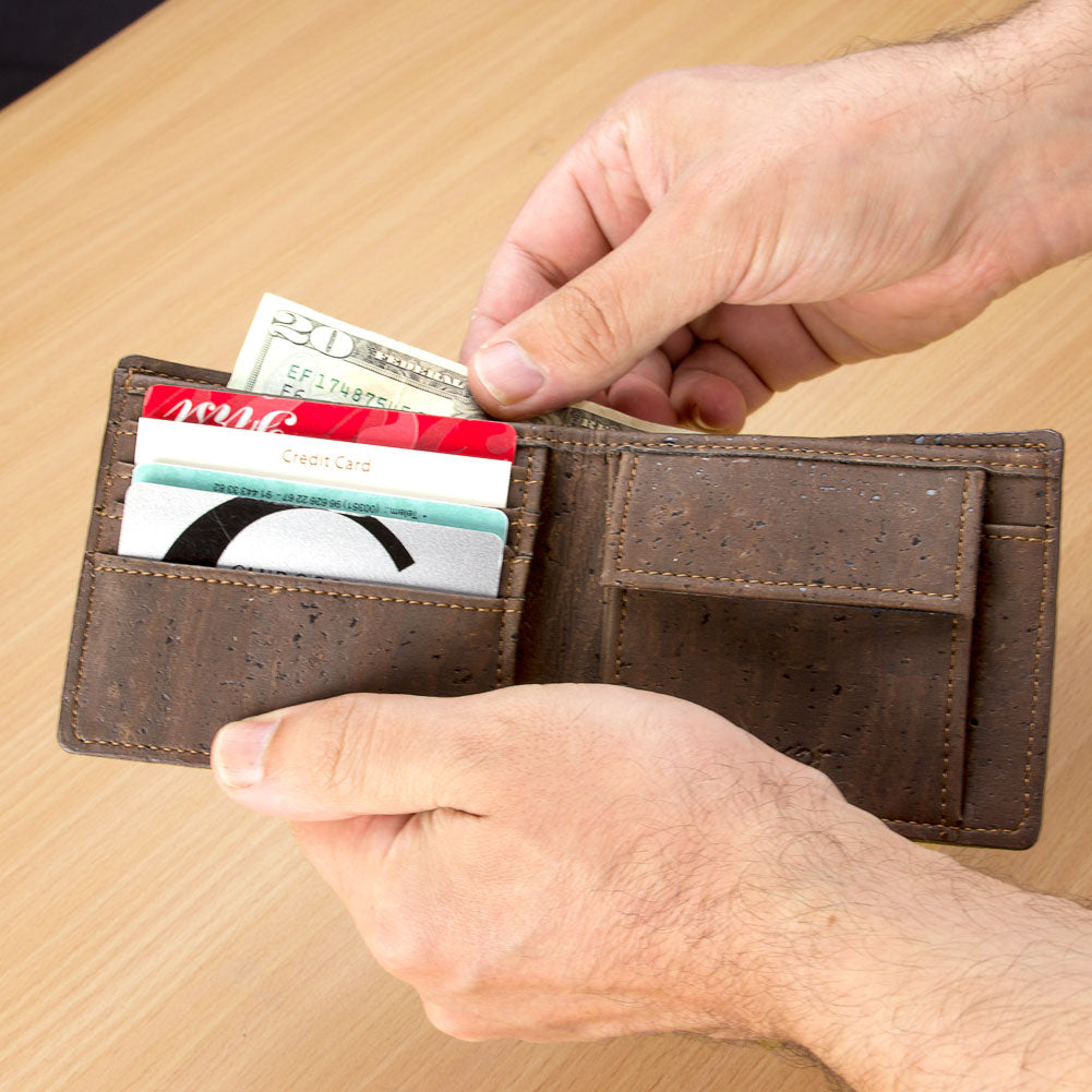 Men's Cork Wallet with Coin Pocket | HowCork - The Cork Marketplace