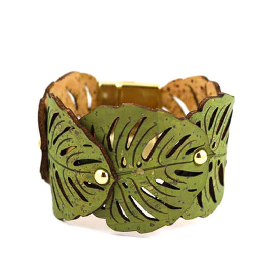 Grow From Nature Green Leaf Cork Bracelet