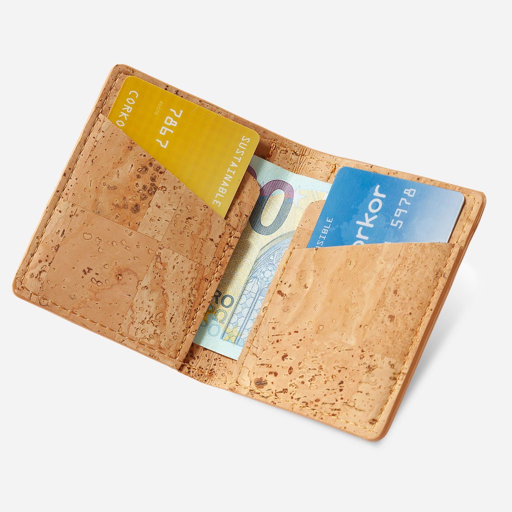 Corkor Slim Cork Wallet with Coin Pocket