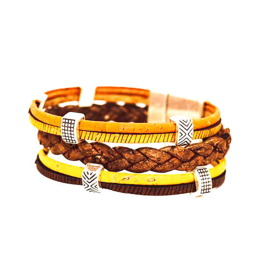 Grow From Nature Braided Tribal Cork Bracelet