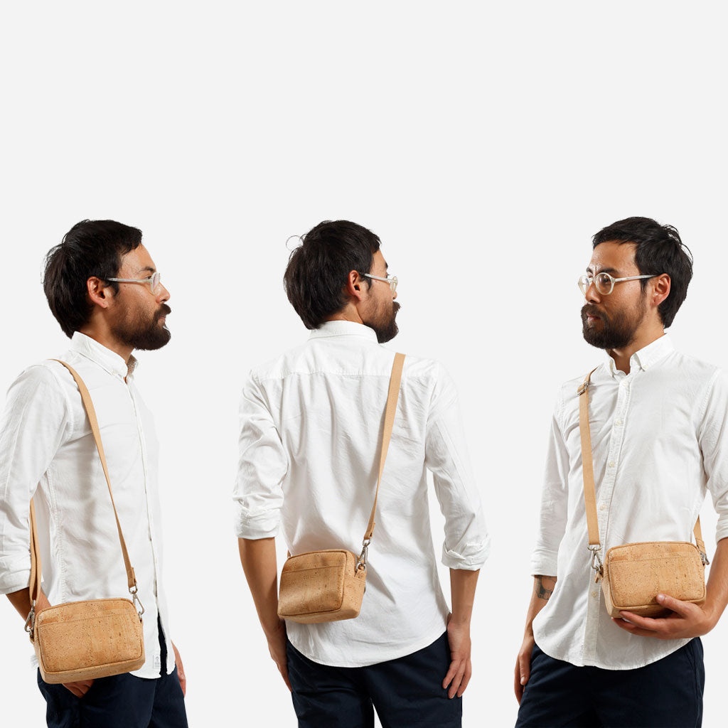 Corkor Horizontal Cork Crossbody Pouch