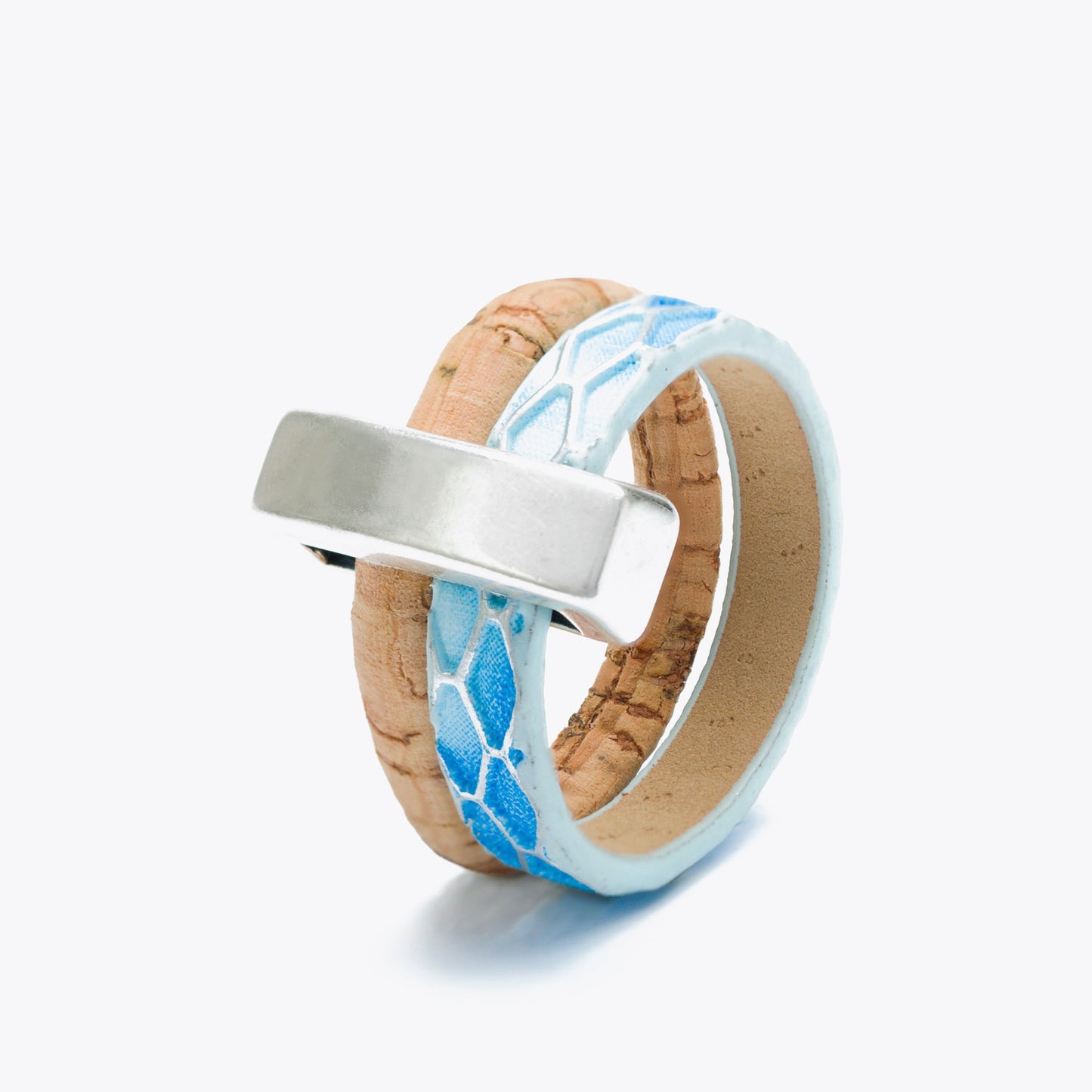 Artelusa Cork Ring with Blue Ribbon