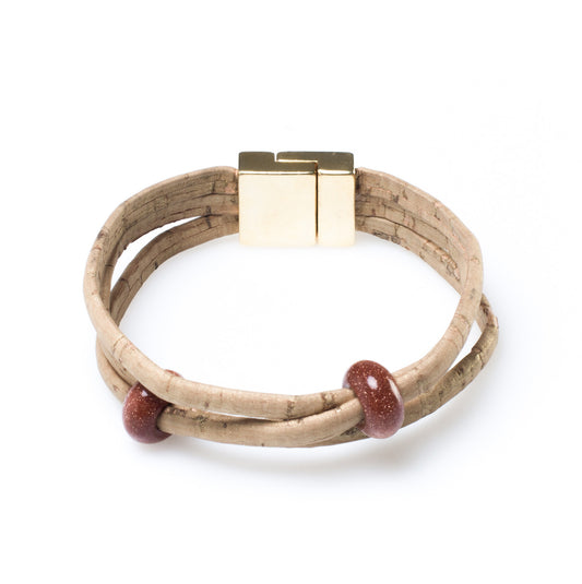 Red Bead Cork Bracelet | HowCork - The Cork Marketplace