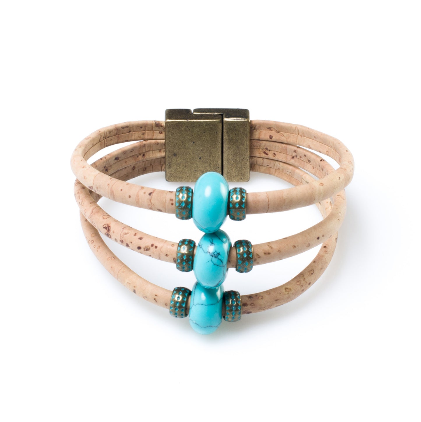 Turquoise Cork Bracelet | HowCork - The Cork Marketplace