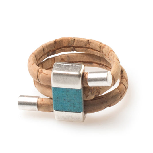 Turquoise Cork Ring | HowCork - The Cork Marketplace