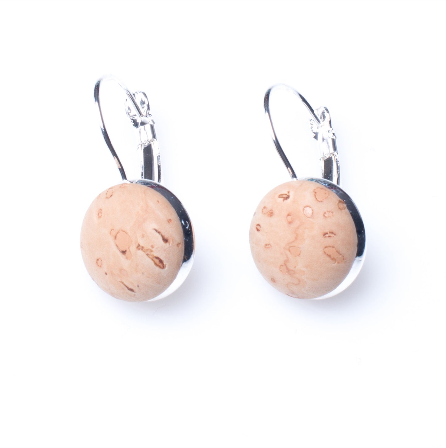 Hanging Cork Button Earrings | HowCork - The Cork Marketplace