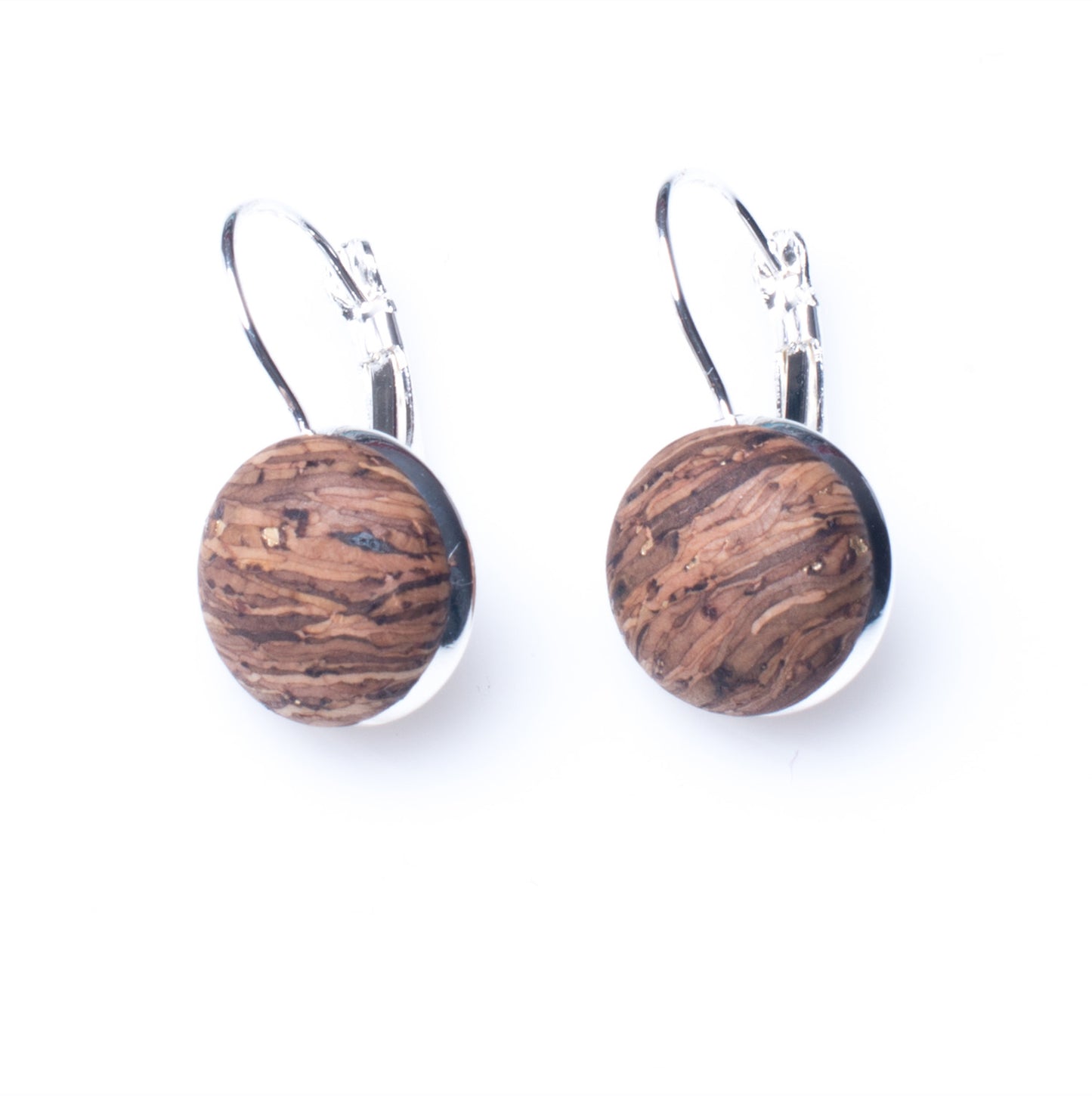 Hanging Cork Button Earrings | HowCork - The Cork Marketplace