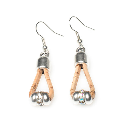 Rhinestone Cork Earrings | HowCork - The Cork Marketplace