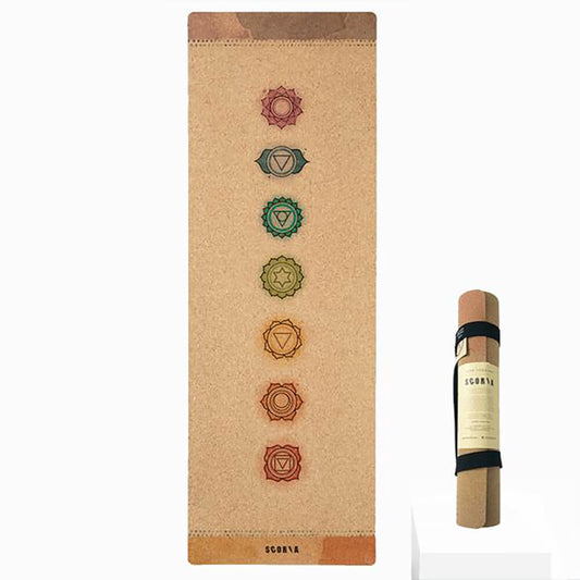 Scoria World Chakras Cork Yoga Mat