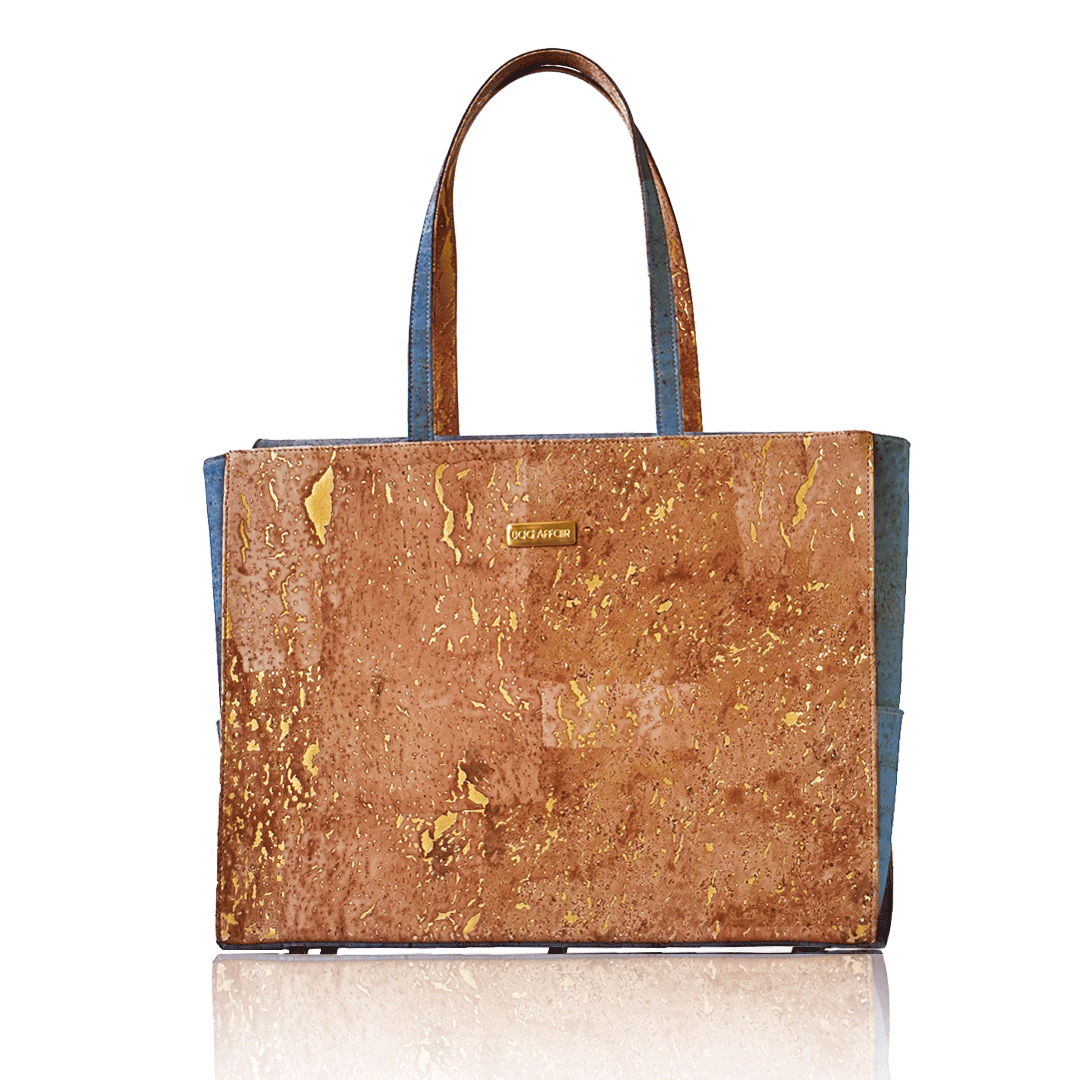 Natural Cork Vegan Leather 17 Laptop Briefcase