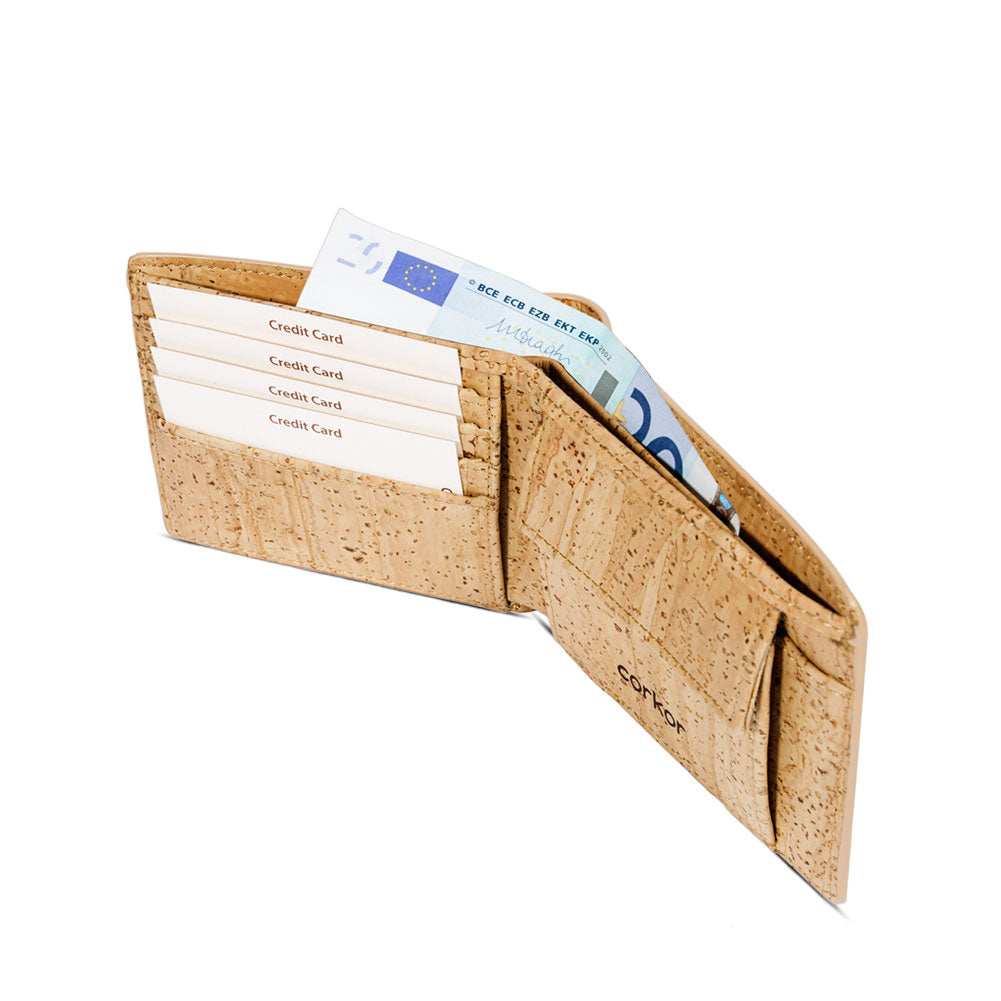 Men's Cork Wallet with Coin Pocket | HowCork - The Cork Marketplace