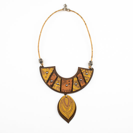 Grow From Nature Tribal Leaf Cork Necklace