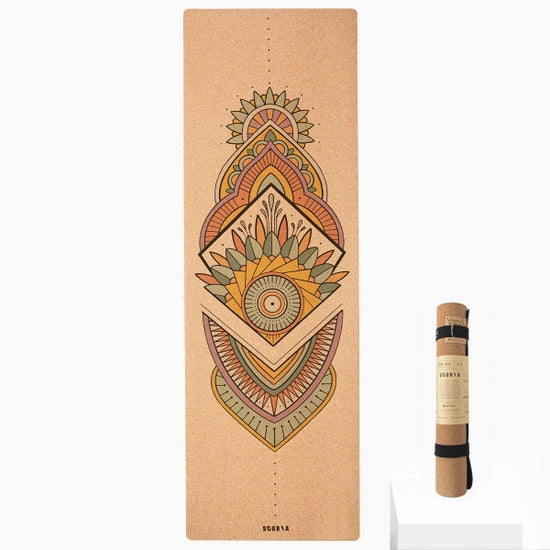 Scoria World Mandala Cork Yoga Mat