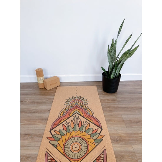 Scoria World Mandala Cork Yoga Mat