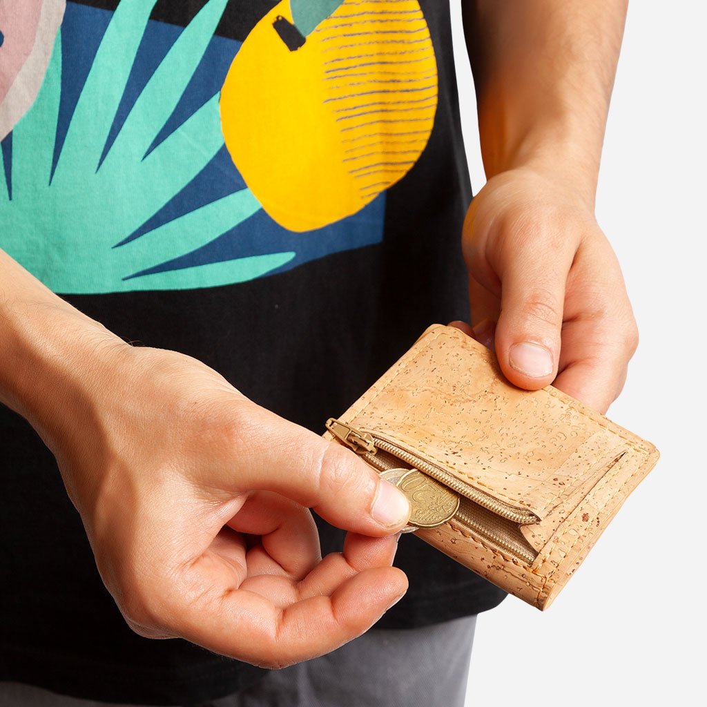 Corkor Slim Cork Wallet with Coin Pocket