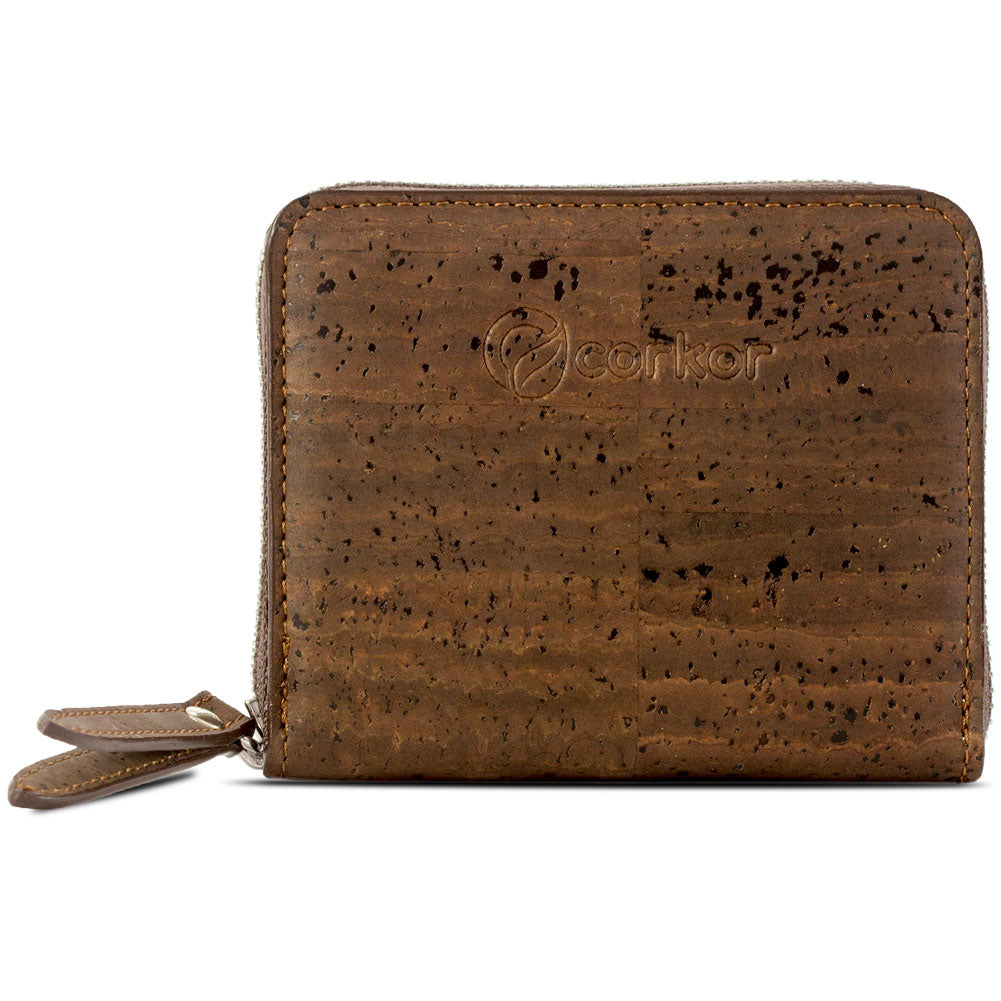 Women's Small Cork Zipper Wallet | HowCork - The Cork Marketplace