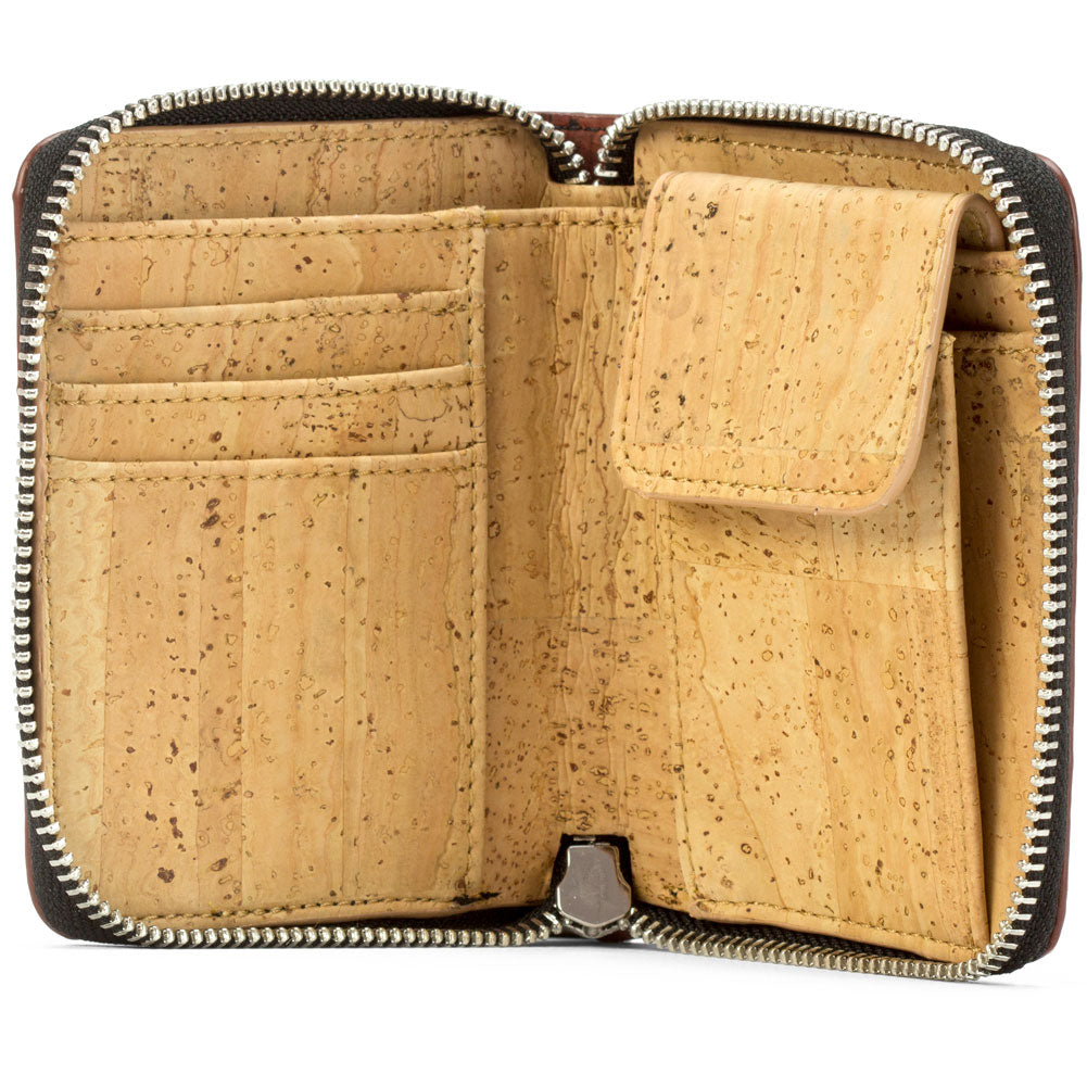 Women's Small Cork Zipper Wallet | HowCork - The Cork Marketplace