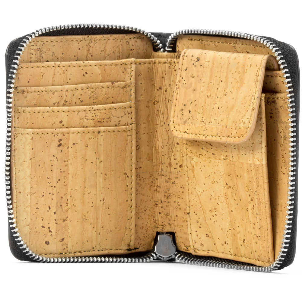 Women's Small Cork Zipper Wallet | HowCork - The Cork Marketplace