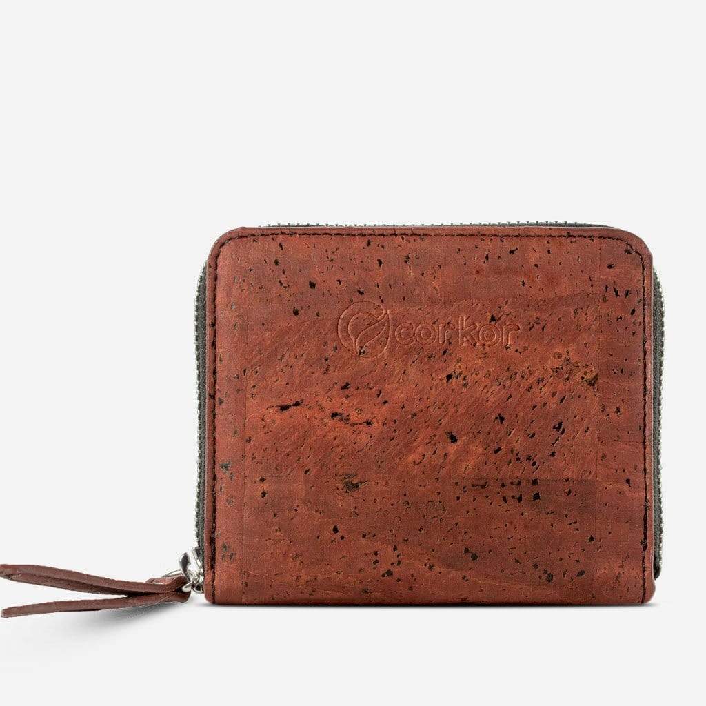 Corkor Women's Small Cork Zipper Wallet