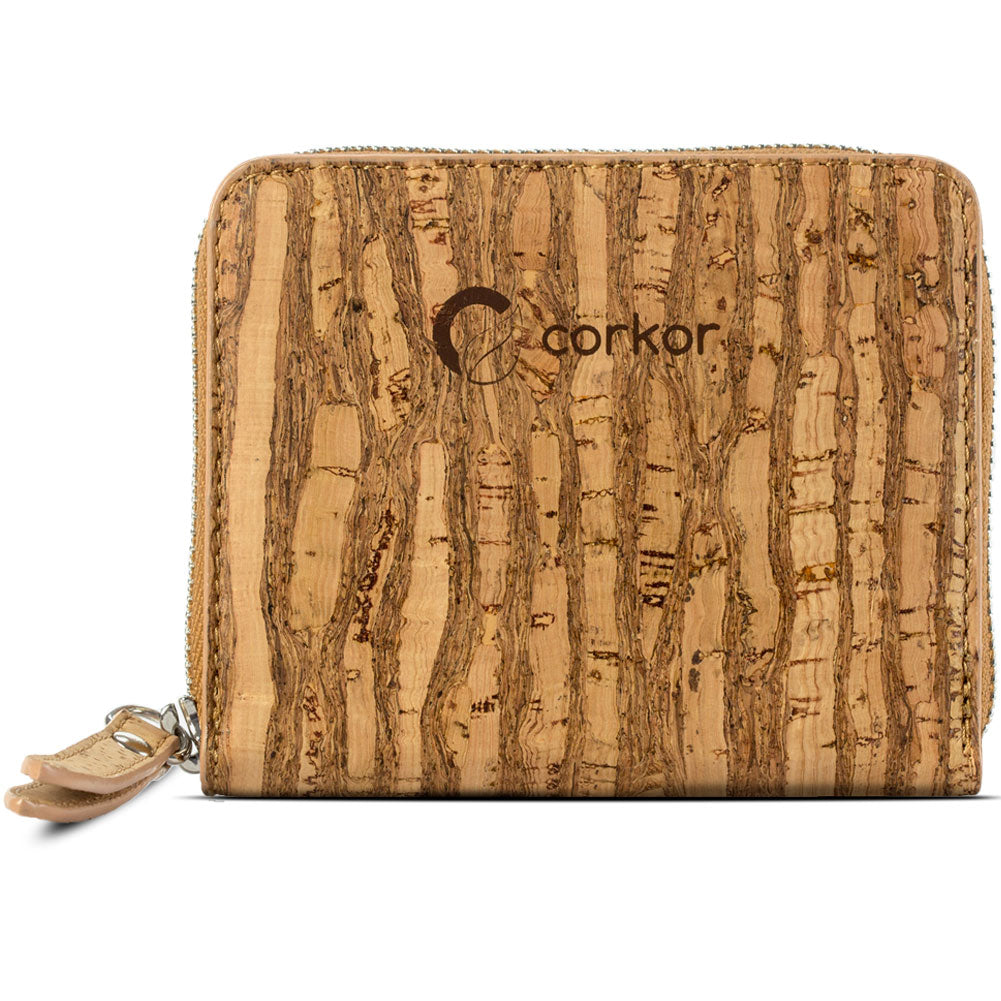 Women's Small Cork Zipper Wallet | HowCork - The Cork Marketplace