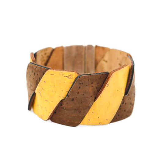 Grow From Nature Yellow and Brown Cork Cuff